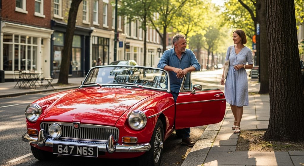 Location MG B, roadster britannique classique