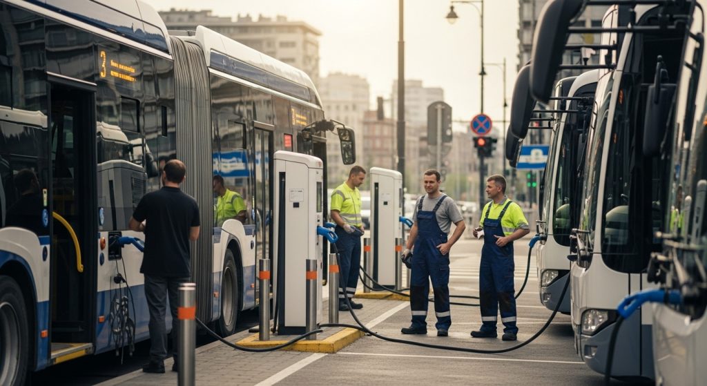 Réseaux intelligents recharge bus : optimiser l’infrastructure électrique